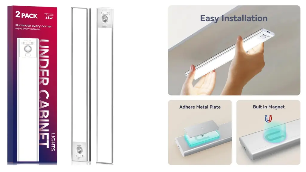 DiDiSky Motion Sensor LED Light – Rechargeable & Easy Install