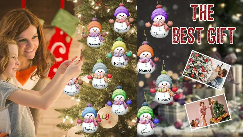 Fadace Personalized Christmas Ornaments: Customizable and Charming Family Holiday Decor